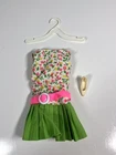 Vintage 1968 Mattel Barbie Francie Slightly Summery Green PAK Dress + 1 Shoe