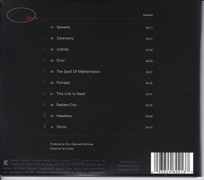 Deftones - Ohms (2020) CD - Bild 2 von 3