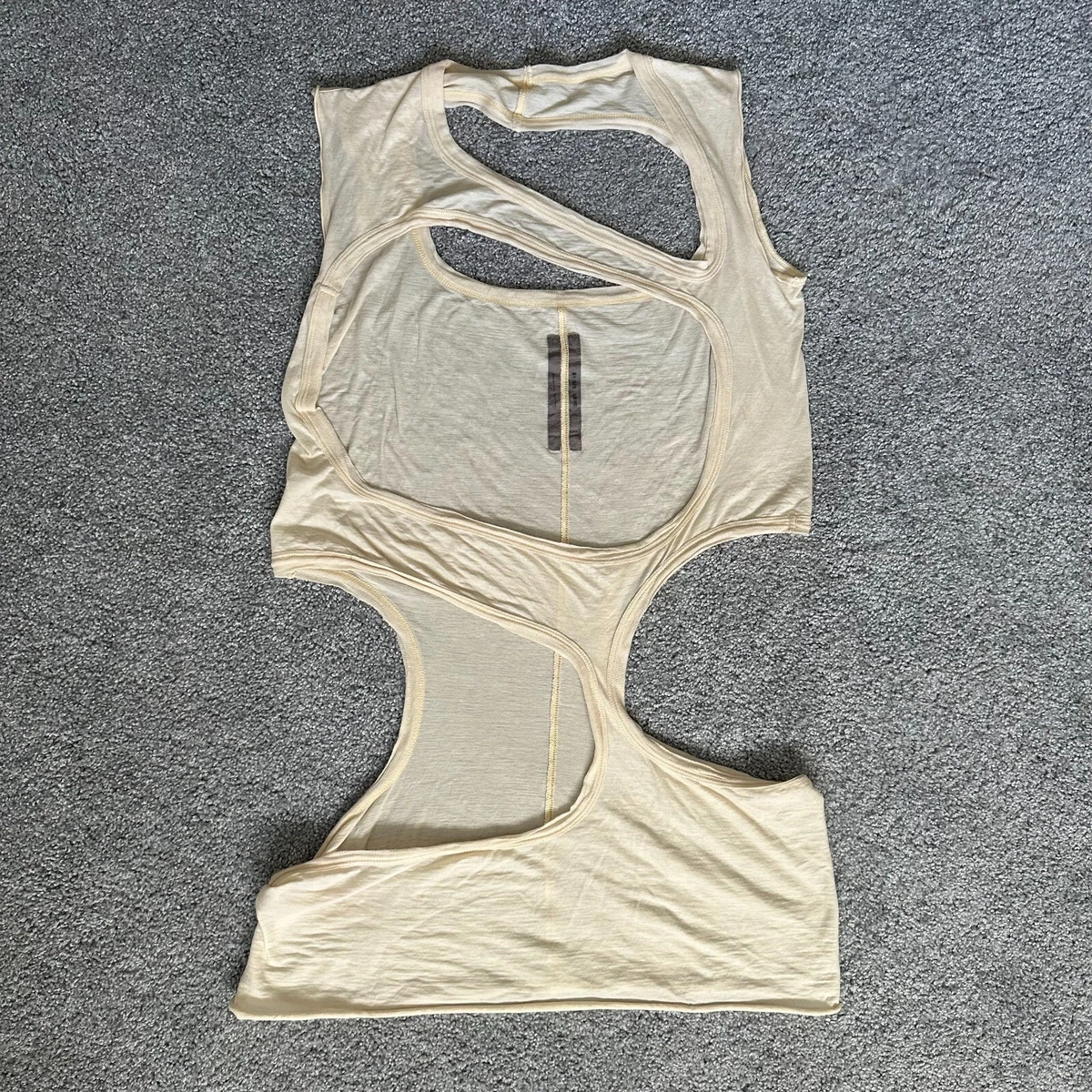 Rick Owens Long Sleeve Membrane Top in Grey