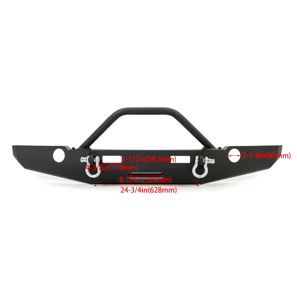 Parachoques delantero negro con barra Bull Bar para Land Rover Discovery II 1998-2004 Foto 2 de 4