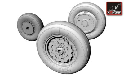 Armory AW72009 - 1/72 - Sukhoj Su-7BKL wheels Aircraft wheels set