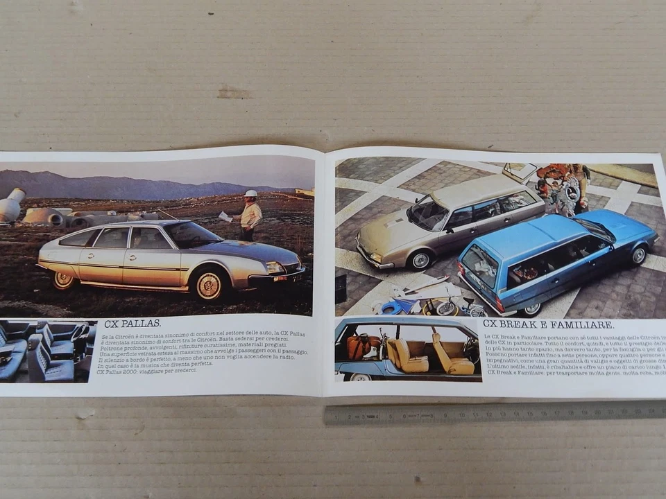 DEPLIANT ORIGINALE 1982 CITROEN CX A 2 PAGINE BROCHURE PROSPEKT - Immagine 2 di 3