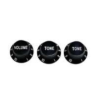 Fender Stratocaster Knobs Black Knobs Set 1 Volume 2 Tone ORIGINAL Bulk Package