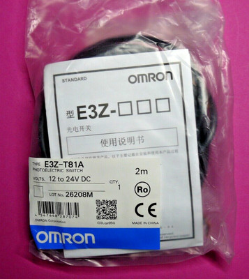 OMRON 2m Photoelectric SENSOR fotoelektrisch TYPE: E3Z-T81A NEU & OVP