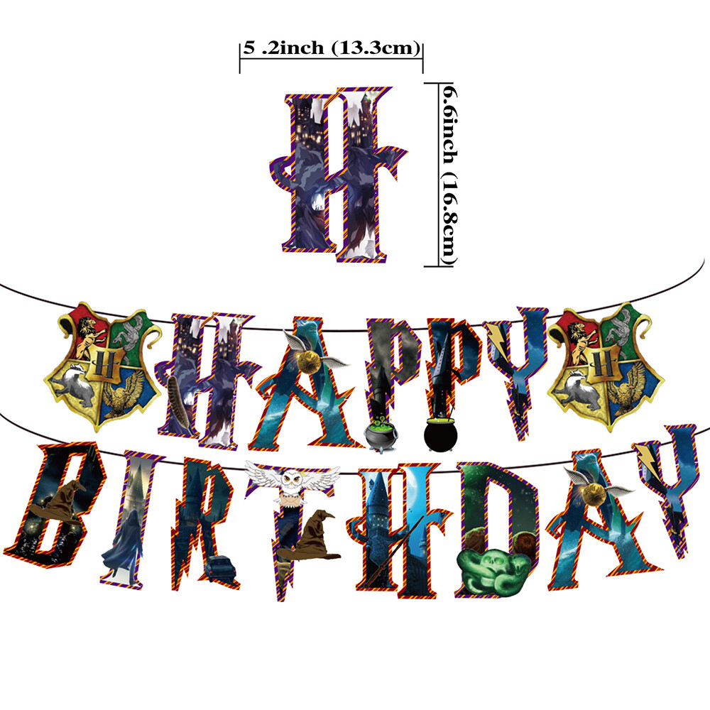 Harry Potter Theme Backdrop Banner Balloons Set Kids Birthday Party