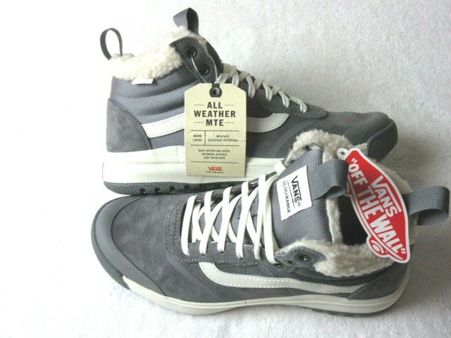 vans ultrarange hi mte sherpa grey trainers