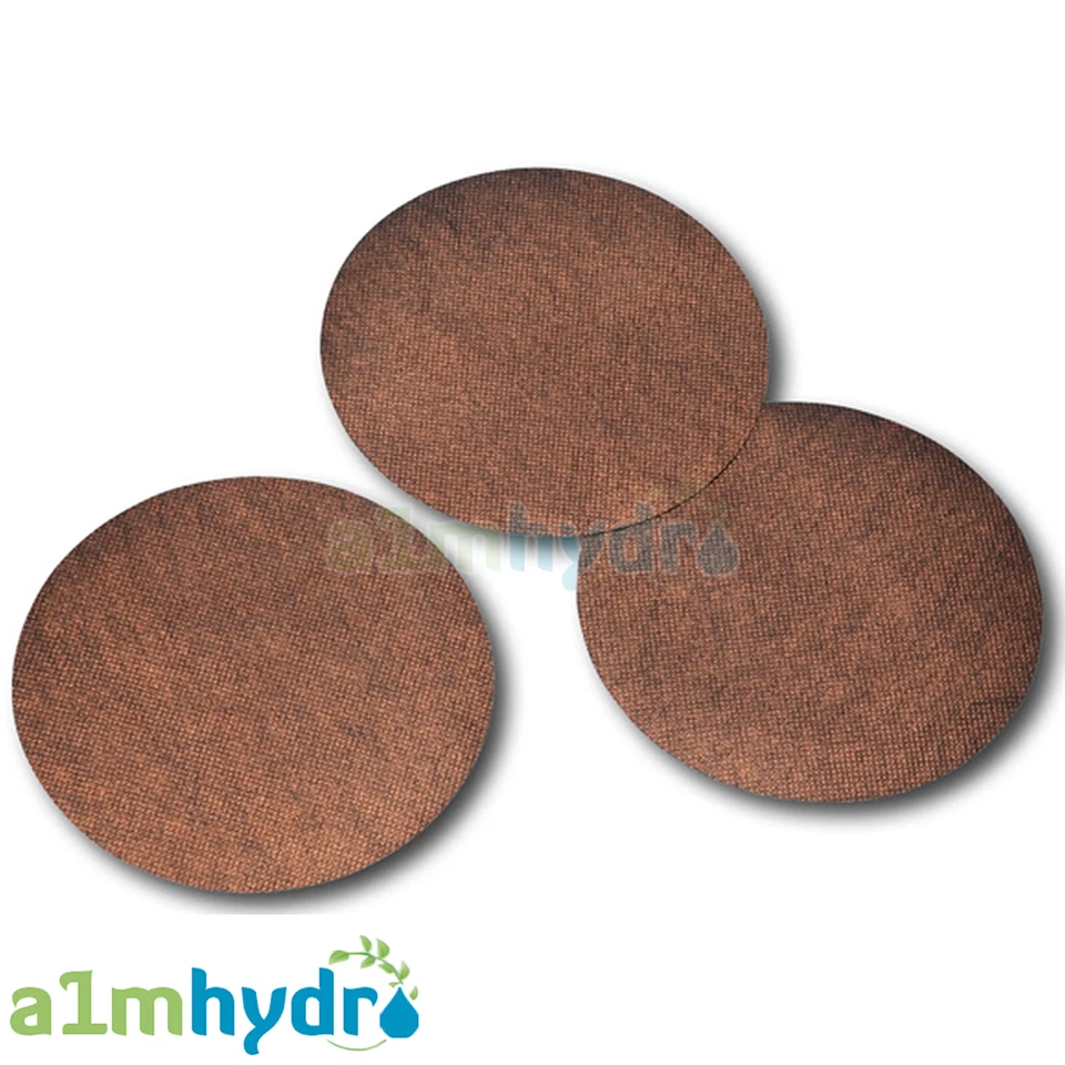 IWS Tappetini radice disco rivestiti in rame sistema alluvione e scarico confezione da 6 idroponica