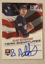 2015 Panini USA Baseball #18U-RU Blake Rutherford Team Signature 048/499