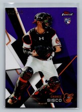 2018 TOPPS FINEST PURPLE REFRACTOR PARALLEL RC CHANCE SISCO #85 ORIOLES /250