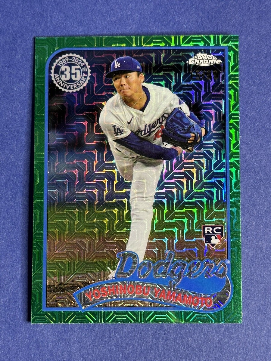 2024 Topps Update ~ Yoshinobu Yamamoto ~ Green Mojo Rookie #'d /99