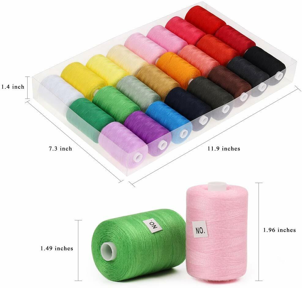1000 Yards Cotton Sewing Thread Sets Spools Thread for Sewing Machine