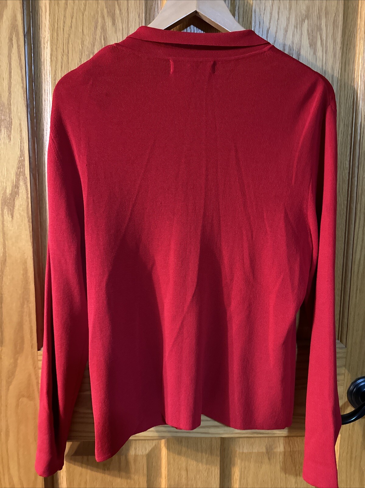 Vintage Carolyn Taylor Essentials Women Long Sleeve Cardigan Sweater Red Size M image 6