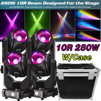 280W 10R Moving Head Light RGBW Gobo Beam Stage Spot Lighting DJ Disco DMX&Case
