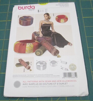 Burda Pattern #6881 - Ottoman, Pouf, Cushions - UNCUT