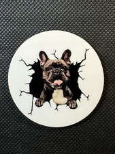 Black French Bulldog Round Refrigerator Magnet New Gift