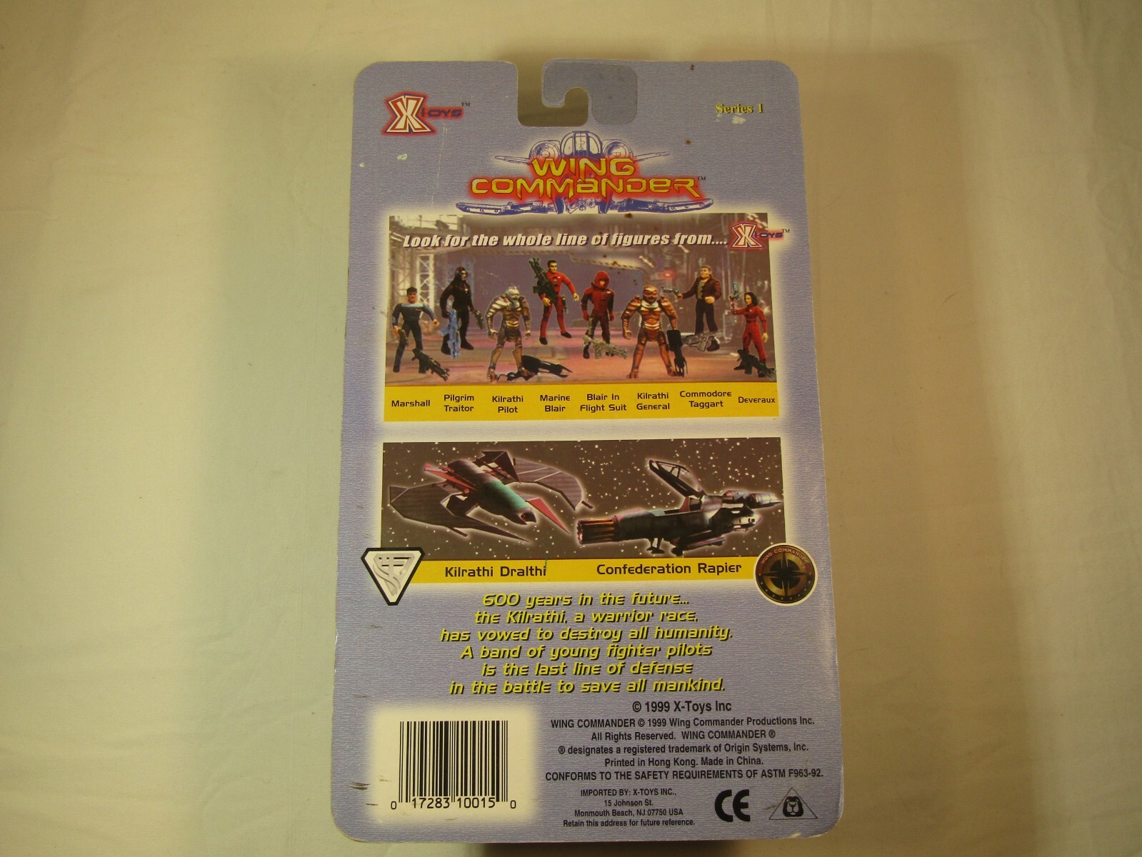 1999 X-Toys Wing Commander Commodore Taggart Action Figure NIB MOC - Picture 6 of 8