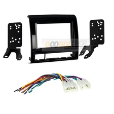 Car Radio Stereo Charcoal Gloss Dash Install Kit For 2012-2015 Toyota Tacoma
