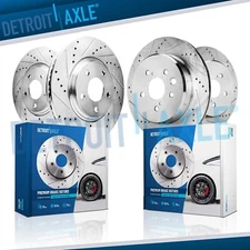 Front Rear Drilled Disc Brake Rotors for Lexus GS200T GS350 GS450H IS200T RC300