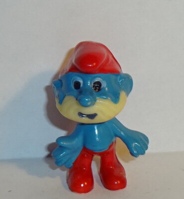 Upper Smurf Variant Eyes Bluish E.D.D.S. Smurfs 1981 ORIGINAL