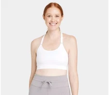 All In Motion Women's Seamless Medium Support Cami Sports Bra Size S White 