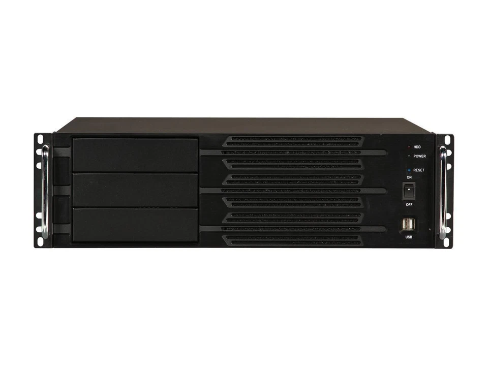 Estuche de servidor Athena Power RM-3U300P608 negro aluminio/acero montaje en rack 3U Foto 2 de 4