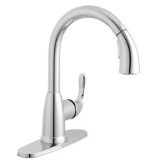 Dylan Single-Handle Pull-Down Sprayer Kitchen Faucet in Polished Chrome