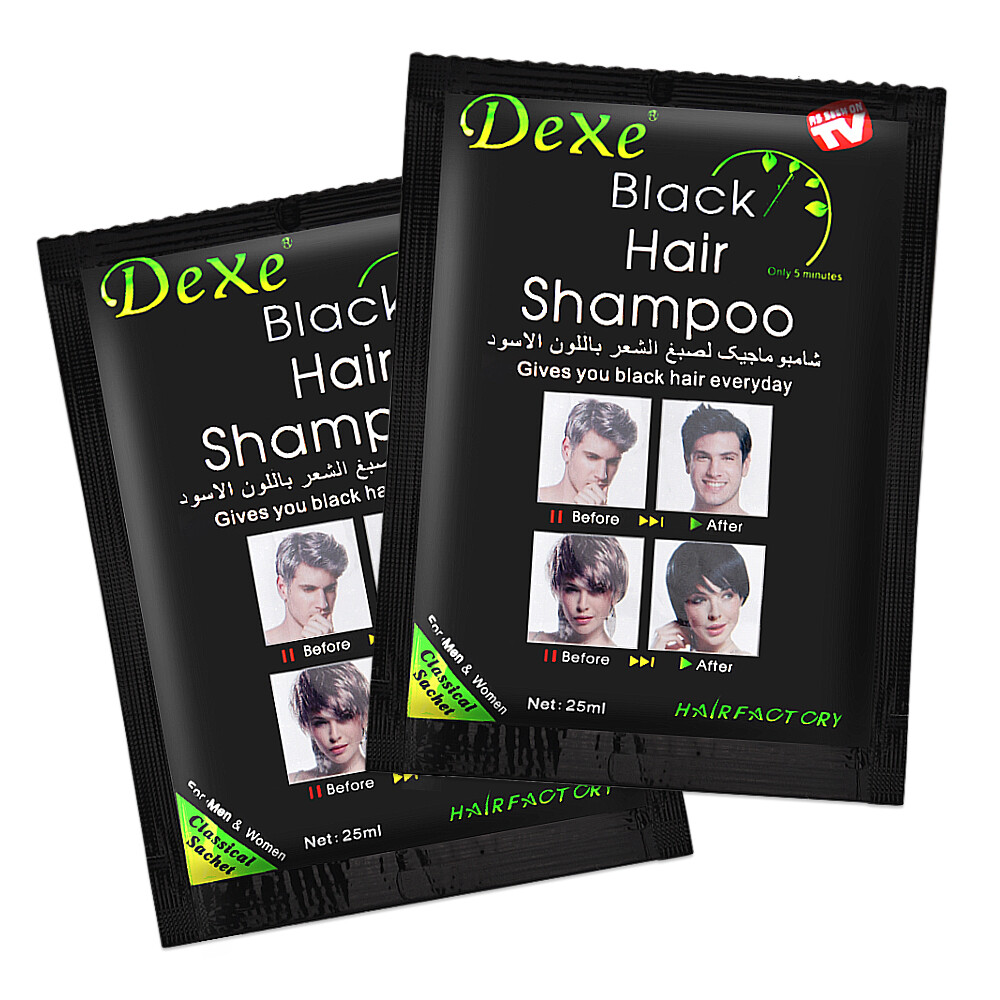 Natural Black Hair Dye Shampoo for Women Men Instant 3 in 1 Hair