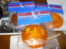 Mid-USA #11749 REPLACEMENT LENS D.O.T., Amber, Repl. H-D P/N#68440-86.#
