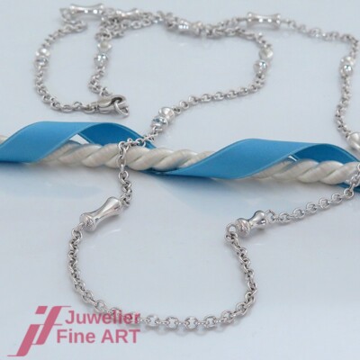 WEMPE Necklace / Chain - Fantasy Pattern - 18K/750 White Gold - No Trim