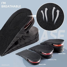 Height Increase Insoles 3/4.5/6cm Air Cushion Heel Lift Invisible Shoe Insert