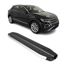 Trittbretter Schweller Seitenschweller für VW T-Roc 2017-2025 Silber Schwarz 2x