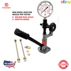 New Diesel Injector Nozzle Pop Tester 0 -600 BAR Dual Scale 0-8500 PSI Gauge USA