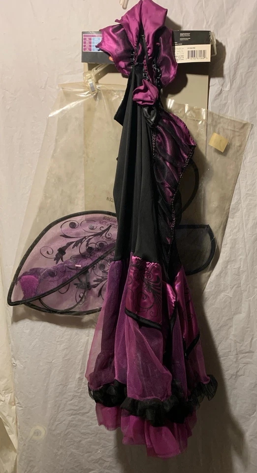 Purple Fairy Adult Costume Good mark Never Worn 8-10 Medium Wings Included Party - Image 3 of 4
