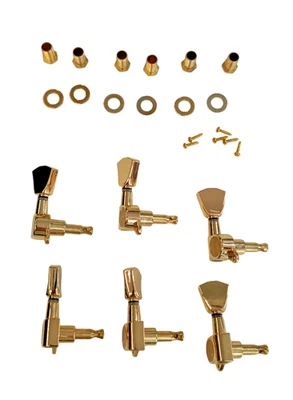 Ensemble mécanique guitare électrique LTD guitares esp dorées 3 + 3 vis incluses - Photo 1/4