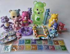 Care Bears Lot Figures, Coin Purse, Frame, Pez Dispensers, Stickers Years Vary