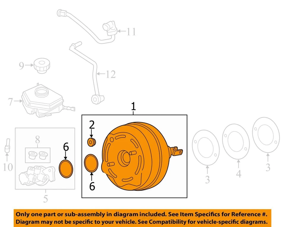 BMW 320i 2014 potenciador de freno OEM 93 k millas - LKQ411492994 Foto 4 de 4