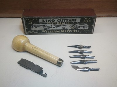 Vintage William Mitchell Lino Schneide 5er Set - Nr. 454