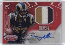 2014 Certified Freshman Fabric Mirror Signatures Red 222/249 Tre Mason Auto v9t