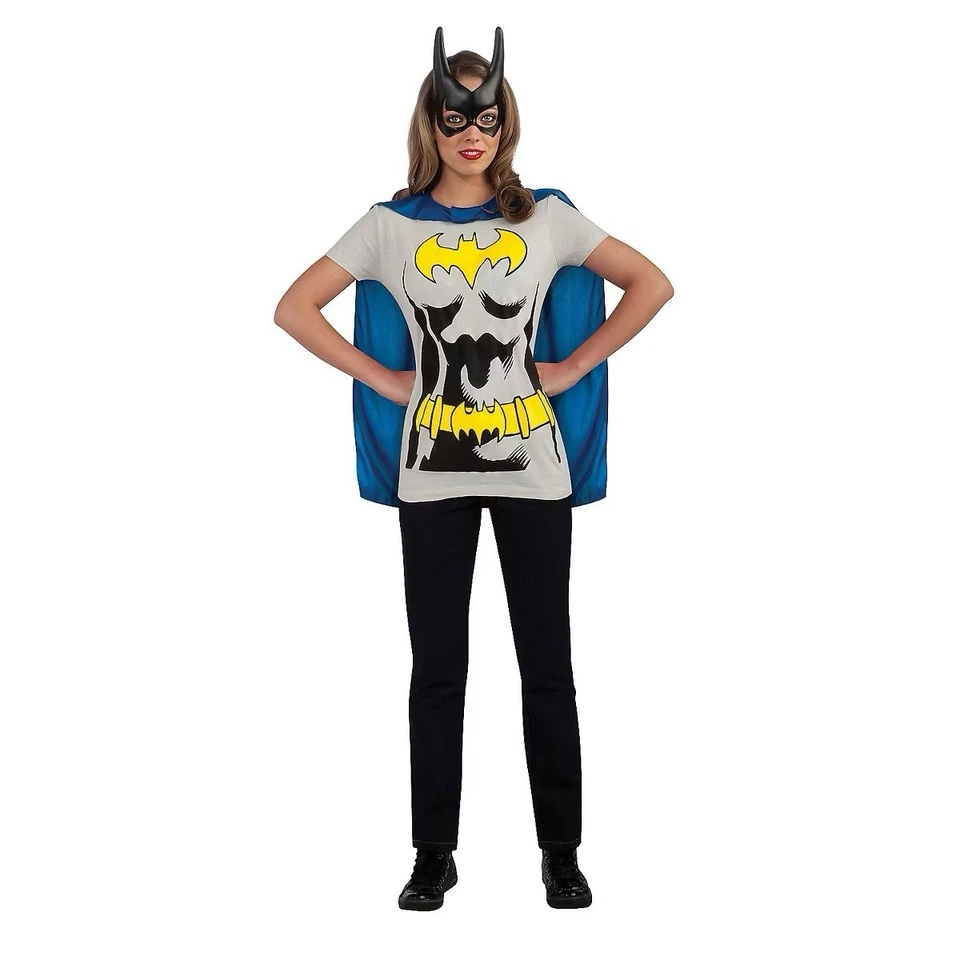 Camiseta Batgirl Marca Rubíes, Halloween, Camisa Disfraz, Grande 14/16, Camisa y Capa Foto 3 de 3