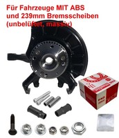 Achsschenkel RadlagergehäUse Komplett Vorn Links FüR VW Golf 3 Caddy Mit ABS