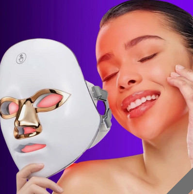 7-LED Multi-Color Light Therapy Mask for Skin Care