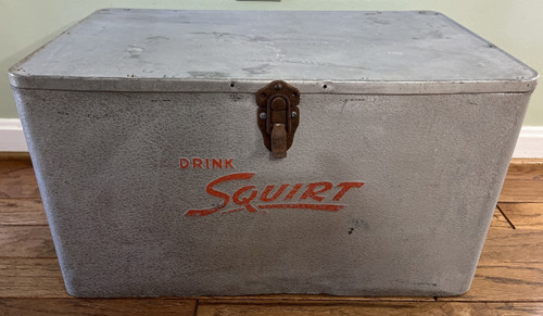 RARE Vintage Aluminum SQUIRT Soda Cooler Cronstroms Mfg MN 22X 13X 12 1/4 🇺🇸