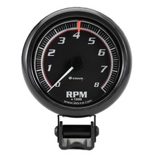 Equus Tachometer 6086 6000 Series 0-8000 Rpm 2-12 In. Electric Black