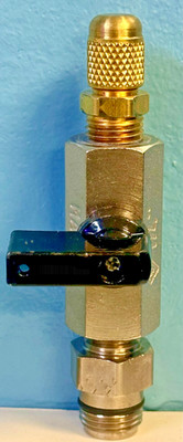 C10, CGA Cylinder Adapter with On/Off Ball Valve & 1/4'' Male Flare Connection