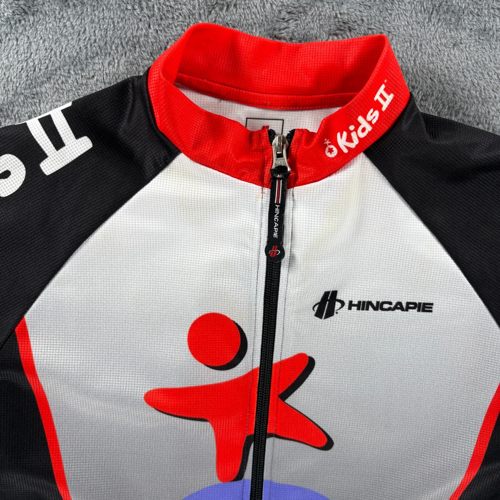 Hincapie Kids II Bright Starts M Cycling Jersey Full Zip Woman Club Fit Bike VTG