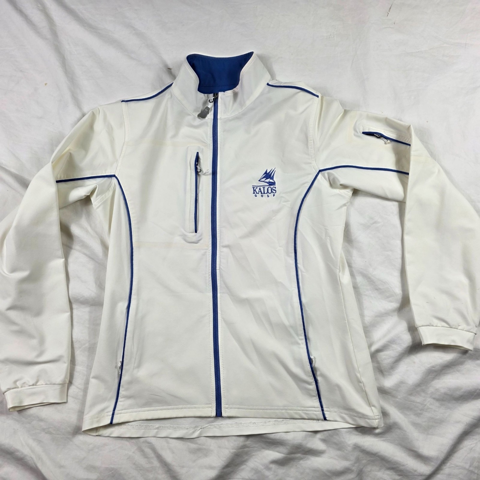 Peter Millar Element Wind Womens Small White Blue… - image 1