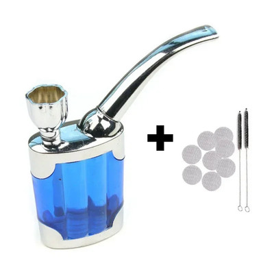 Cleanable Acrylic Smoking Pipe Set - 8mm Microfilter Tobacco Filter Tool 