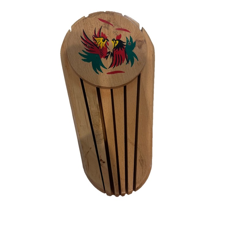Vintage 1950s Wooden Rooster Hanging Knife Holder 5 Slots Wall Mount Japan