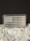 New Listing10 oz. Silver Silvertowne American Flag Bar .999 Fine Silver