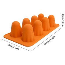 Ghost Silicone Mold Non-Stick 3D Chocolate Mold 8-Cavity Cute Ghost Mold